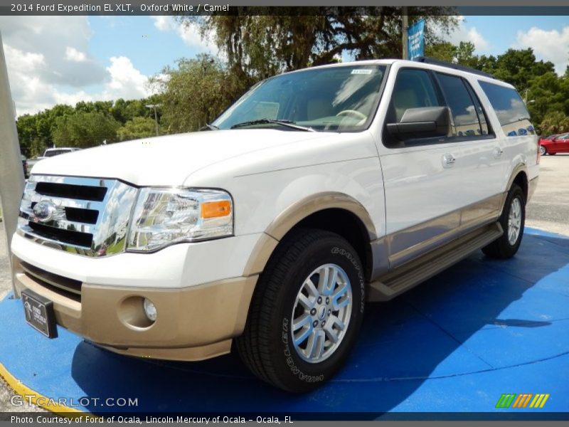 Oxford White / Camel 2014 Ford Expedition EL XLT