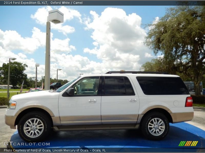 Oxford White / Camel 2014 Ford Expedition EL XLT