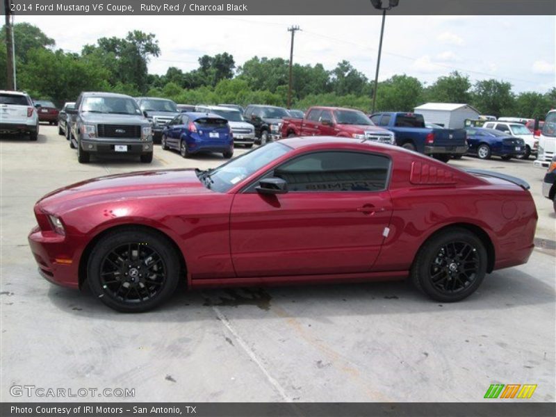 Ruby Red / Charcoal Black 2014 Ford Mustang V6 Coupe