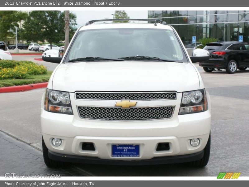 White Diamond Tricoat / Ebony 2013 Chevrolet Avalanche LTZ