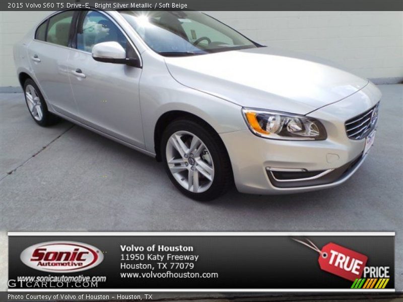Bright Silver Metallic / Soft Beige 2015 Volvo S60 T5 Drive-E