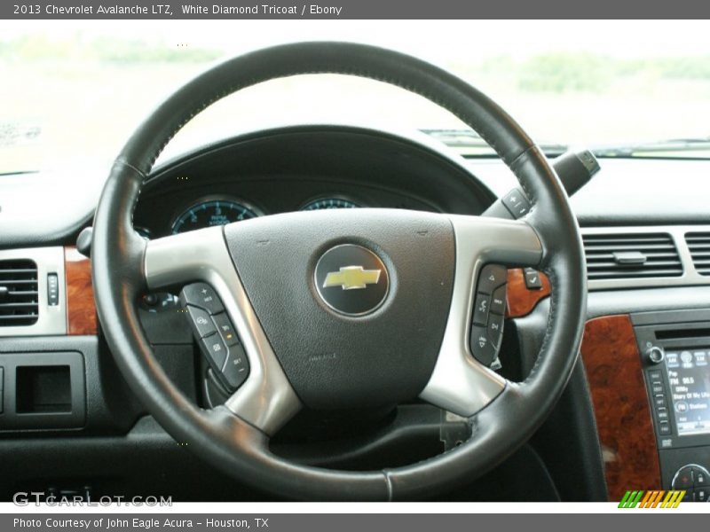 White Diamond Tricoat / Ebony 2013 Chevrolet Avalanche LTZ