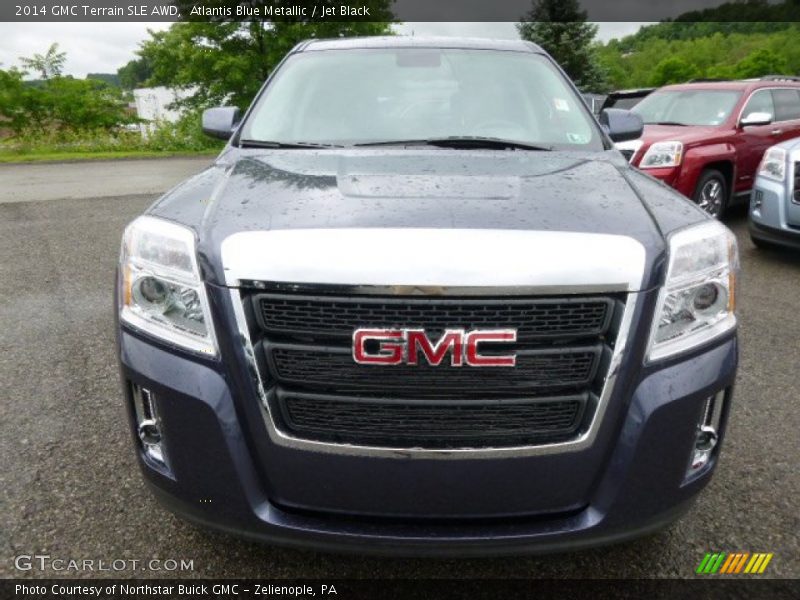 Atlantis Blue Metallic / Jet Black 2014 GMC Terrain SLE AWD