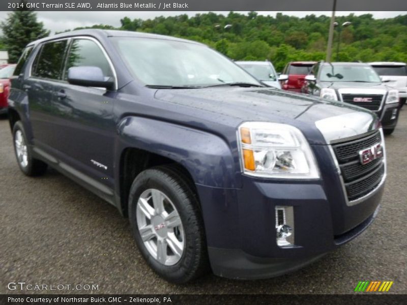Atlantis Blue Metallic / Jet Black 2014 GMC Terrain SLE AWD