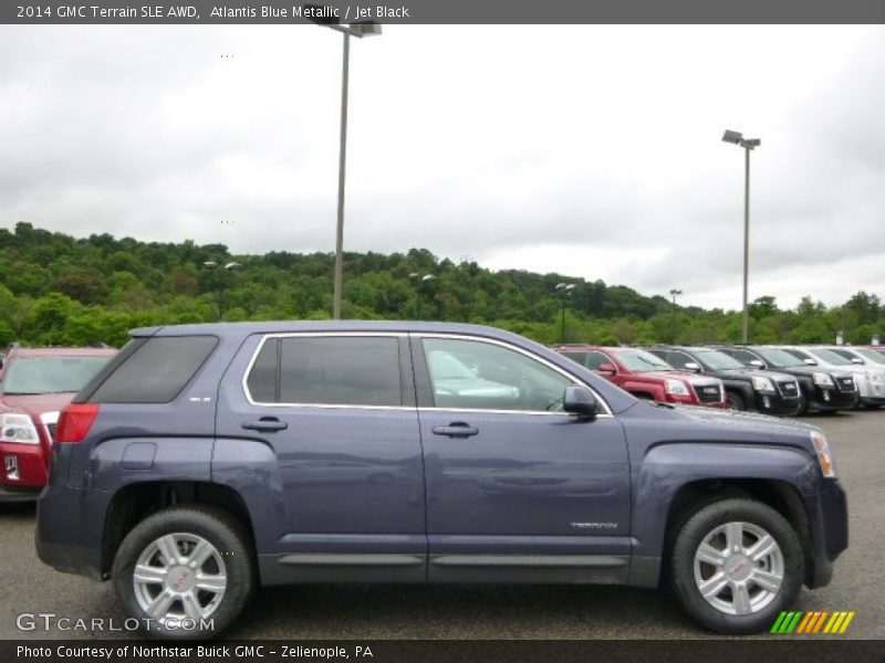 Atlantis Blue Metallic / Jet Black 2014 GMC Terrain SLE AWD