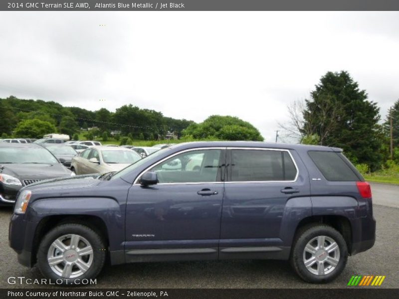 Atlantis Blue Metallic / Jet Black 2014 GMC Terrain SLE AWD