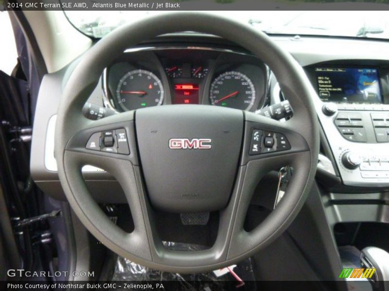Atlantis Blue Metallic / Jet Black 2014 GMC Terrain SLE AWD