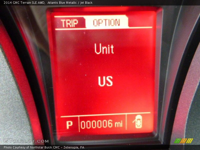Atlantis Blue Metallic / Jet Black 2014 GMC Terrain SLE AWD