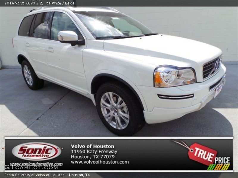 Ice White / Beige 2014 Volvo XC90 3.2