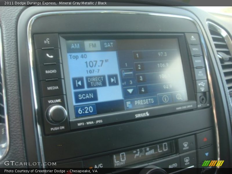 Mineral Gray Metallic / Black 2011 Dodge Durango Express