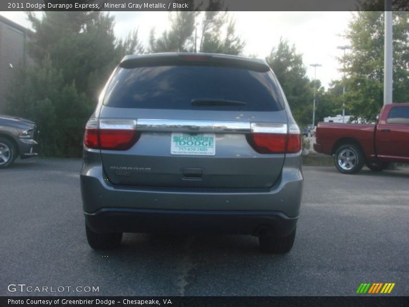 Mineral Gray Metallic / Black 2011 Dodge Durango Express