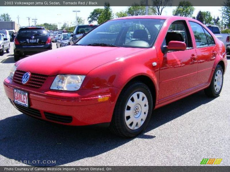 Tornado Red / Black 2003 Volkswagen Jetta GL Sedan
