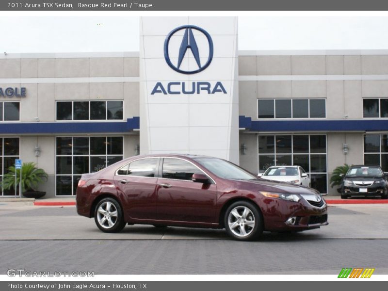 Basque Red Pearl / Taupe 2011 Acura TSX Sedan