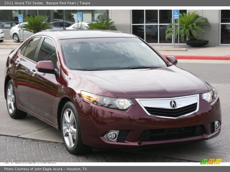 Basque Red Pearl / Taupe 2011 Acura TSX Sedan