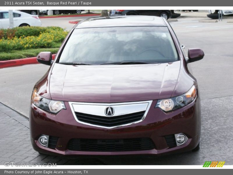 Basque Red Pearl / Taupe 2011 Acura TSX Sedan