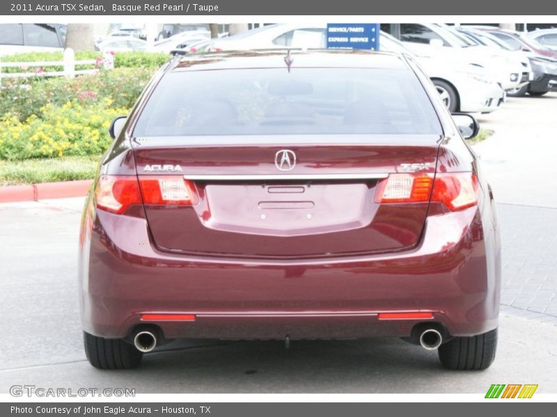 Basque Red Pearl / Taupe 2011 Acura TSX Sedan