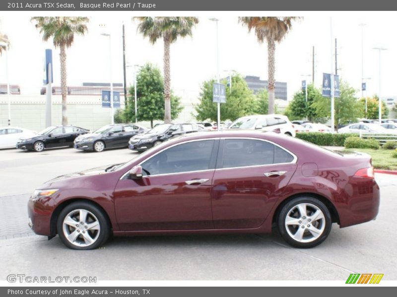 Basque Red Pearl / Taupe 2011 Acura TSX Sedan