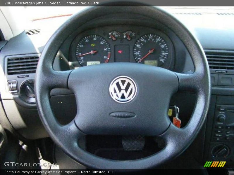 Tornado Red / Black 2003 Volkswagen Jetta GL Sedan