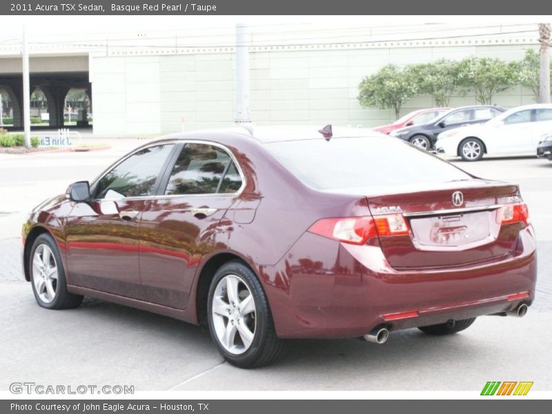 Basque Red Pearl / Taupe 2011 Acura TSX Sedan