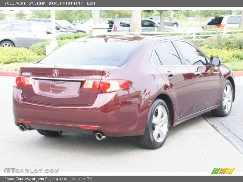Basque Red Pearl / Taupe 2011 Acura TSX Sedan