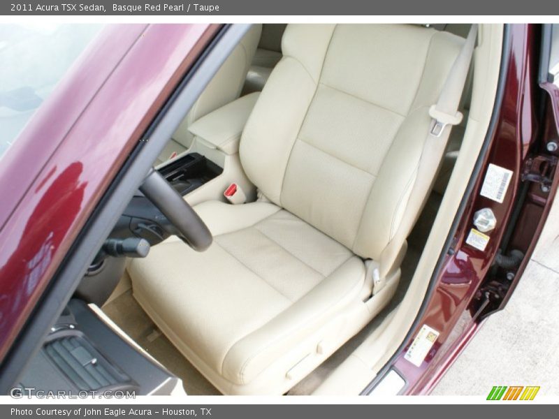 Basque Red Pearl / Taupe 2011 Acura TSX Sedan
