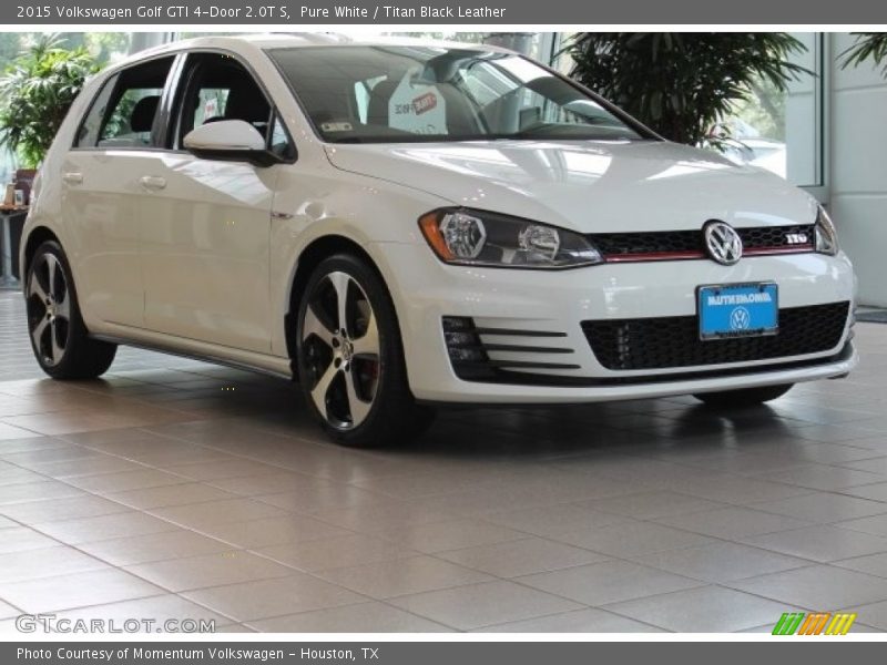 Pure White / Titan Black Leather 2015 Volkswagen Golf GTI 4-Door 2.0T S