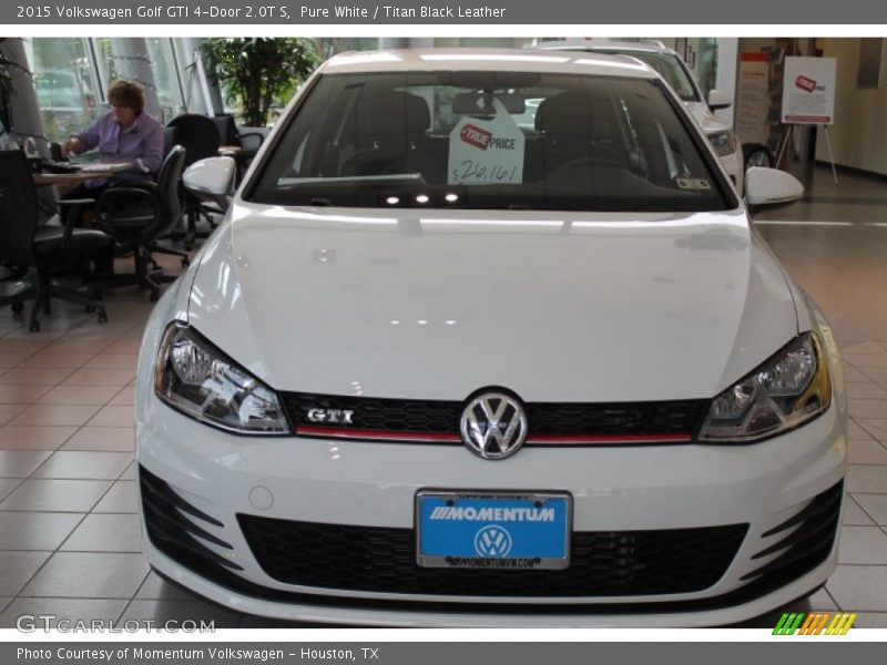 Pure White / Titan Black Leather 2015 Volkswagen Golf GTI 4-Door 2.0T S
