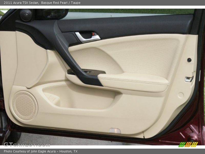 Basque Red Pearl / Taupe 2011 Acura TSX Sedan