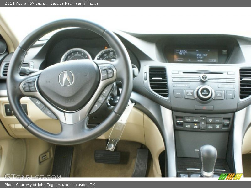 Basque Red Pearl / Taupe 2011 Acura TSX Sedan