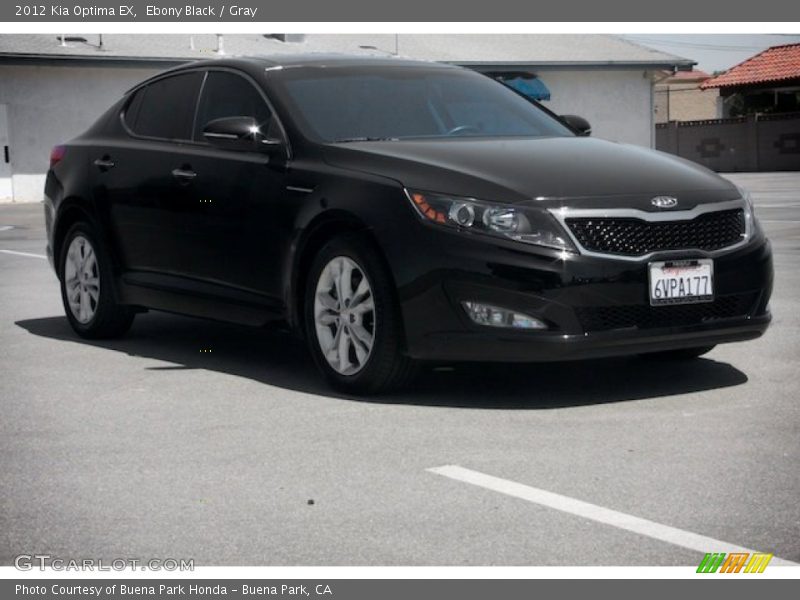 Ebony Black / Gray 2012 Kia Optima EX