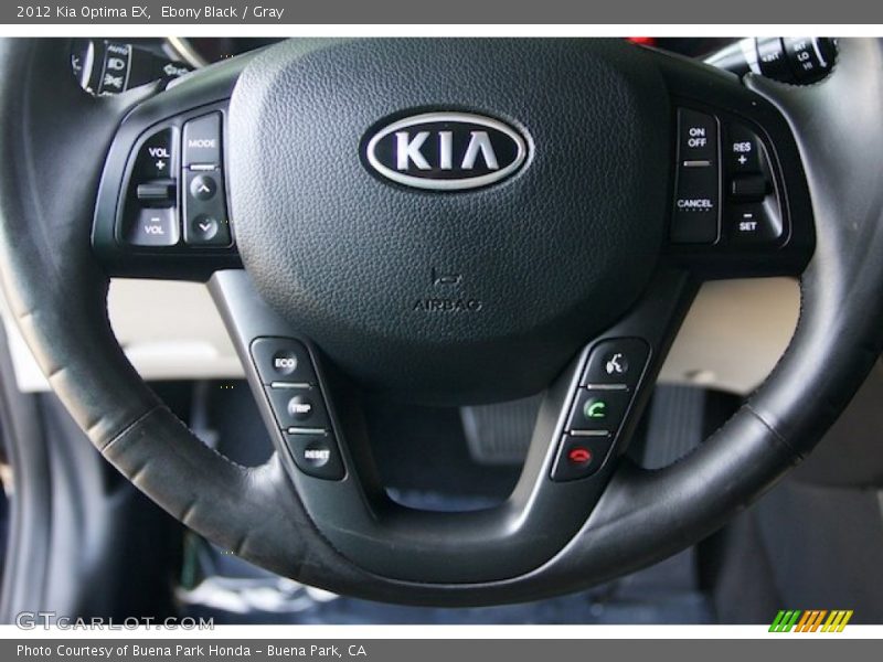 Ebony Black / Gray 2012 Kia Optima EX
