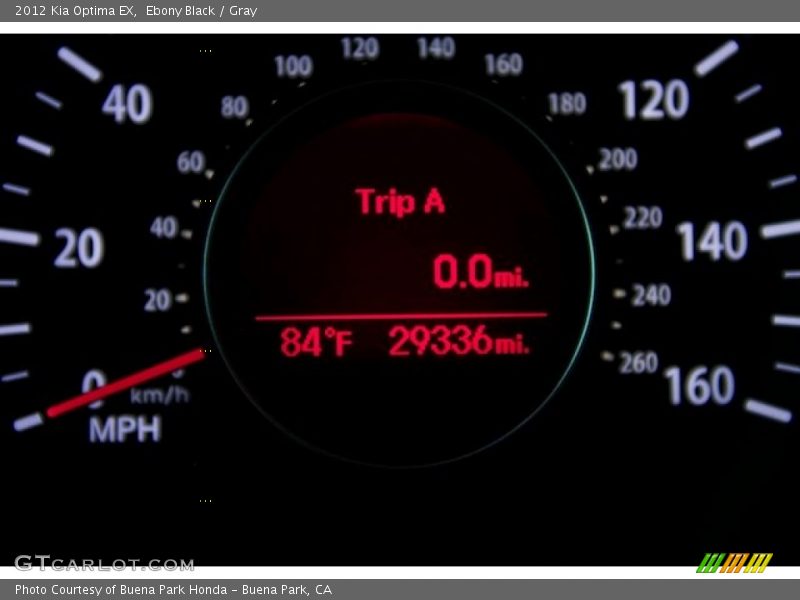 Ebony Black / Gray 2012 Kia Optima EX