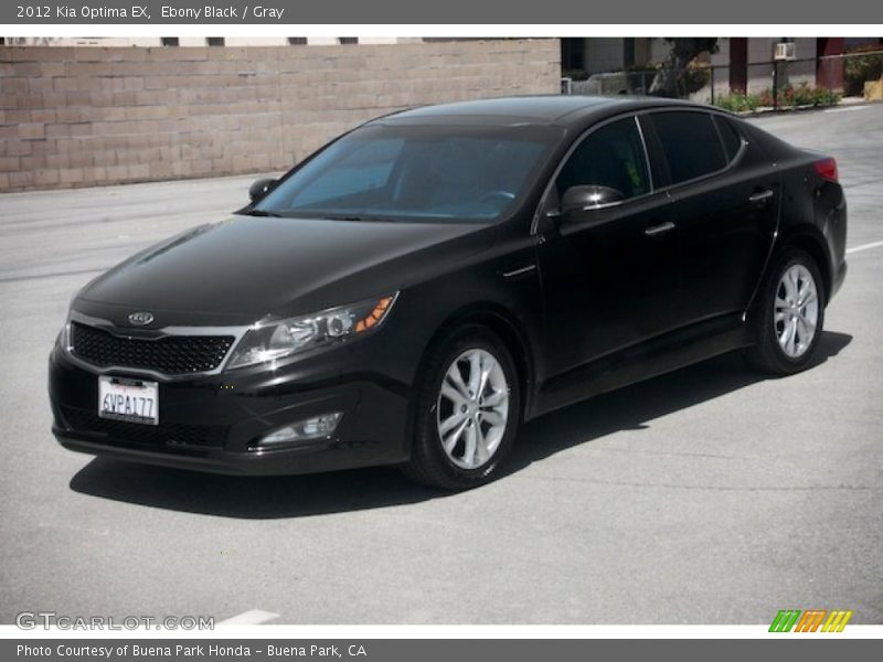 Ebony Black / Gray 2012 Kia Optima EX