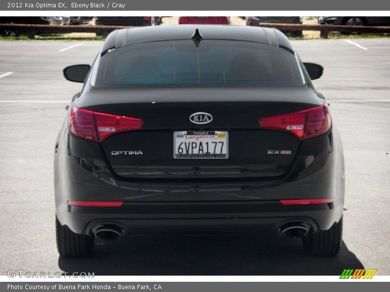 Ebony Black / Gray 2012 Kia Optima EX