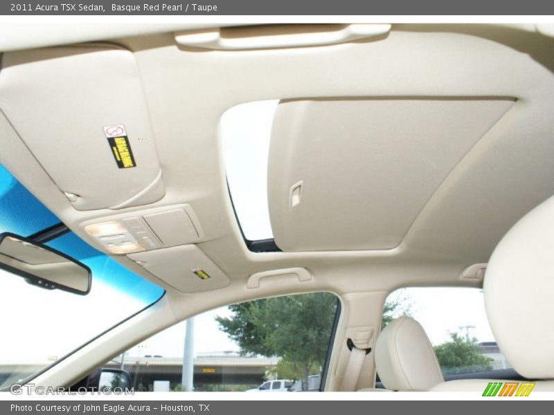 Basque Red Pearl / Taupe 2011 Acura TSX Sedan