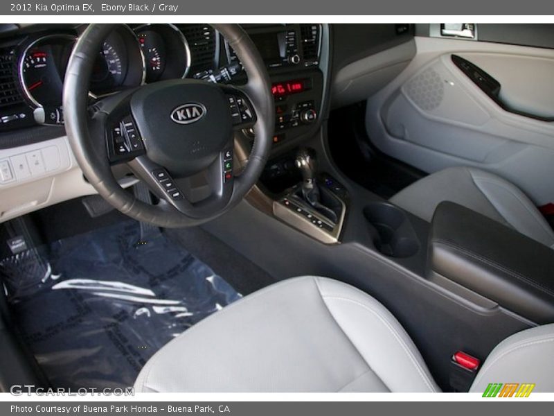 Ebony Black / Gray 2012 Kia Optima EX