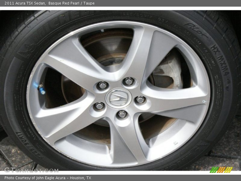 Basque Red Pearl / Taupe 2011 Acura TSX Sedan