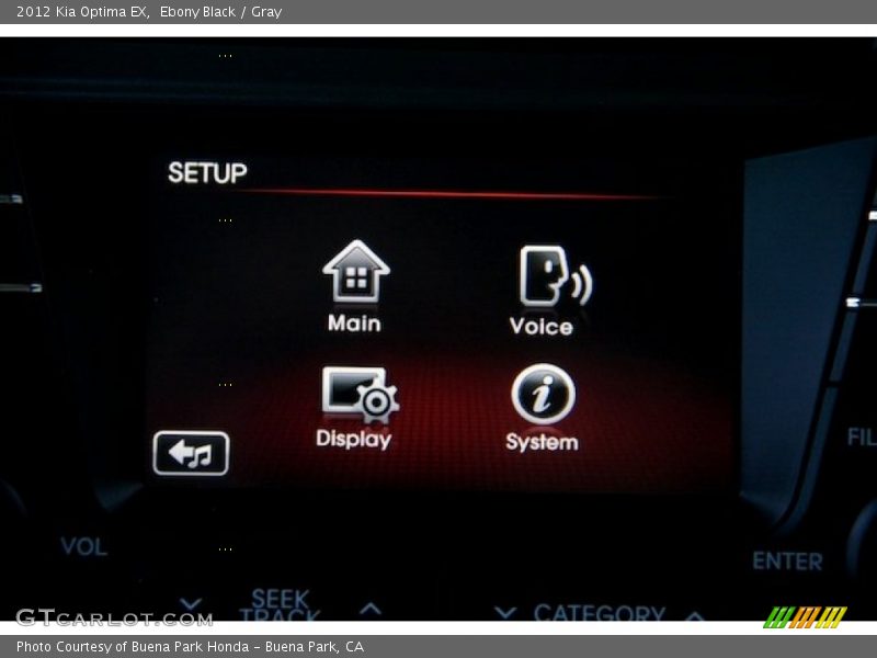 Ebony Black / Gray 2012 Kia Optima EX