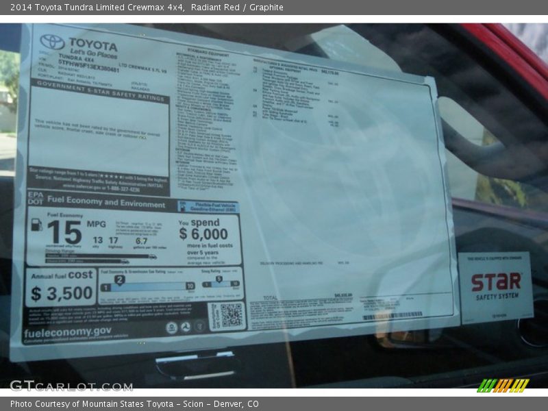 Radiant Red / Graphite 2014 Toyota Tundra Limited Crewmax 4x4