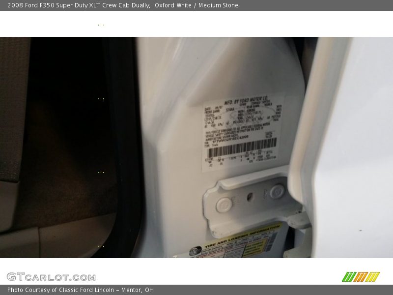 Oxford White / Medium Stone 2008 Ford F350 Super Duty XLT Crew Cab Dually
