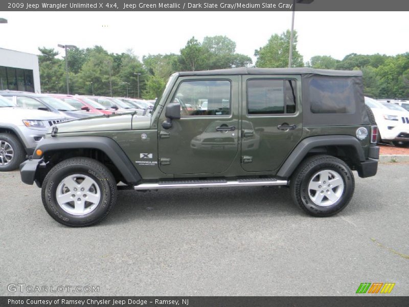 Jeep Green Metallic / Dark Slate Gray/Medium Slate Gray 2009 Jeep Wrangler Unlimited X 4x4