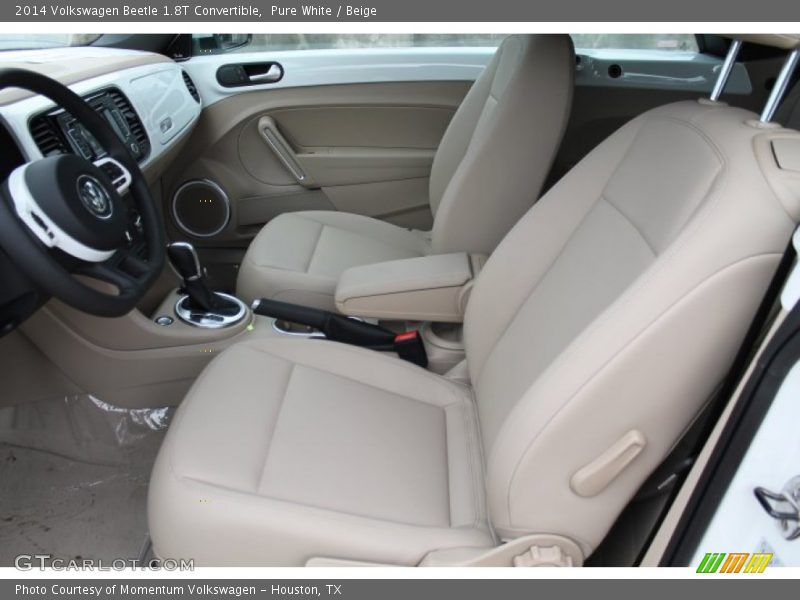 Pure White / Beige 2014 Volkswagen Beetle 1.8T Convertible