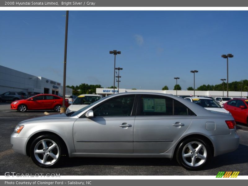 Bright Silver / Gray 2008 Hyundai Sonata Limited