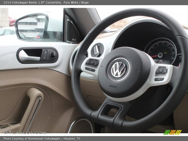 Pure White / Beige 2014 Volkswagen Beetle 1.8T Convertible