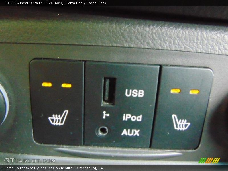 Sierra Red / Cocoa Black 2012 Hyundai Santa Fe SE V6 AWD
