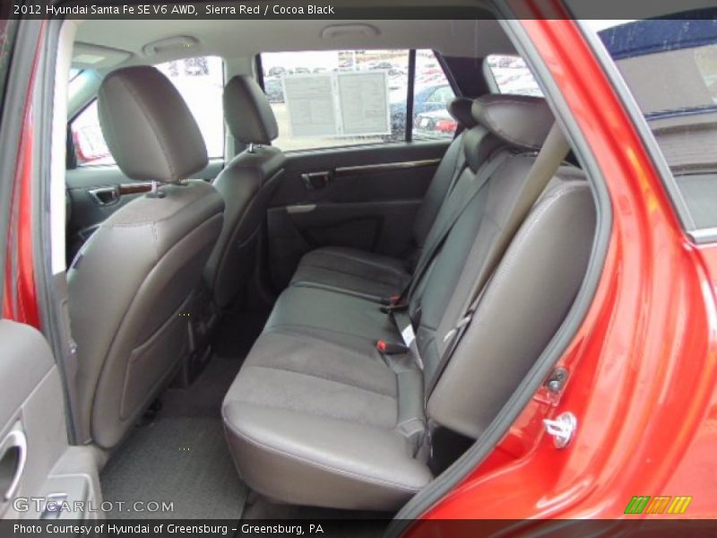 Rear Seat of 2012 Santa Fe SE V6 AWD