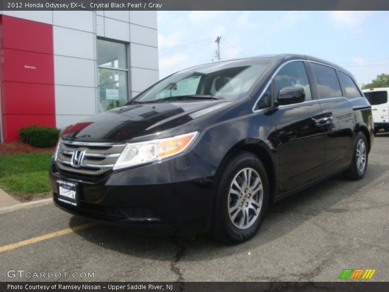 Crystal Black Pearl / Gray 2012 Honda Odyssey EX-L