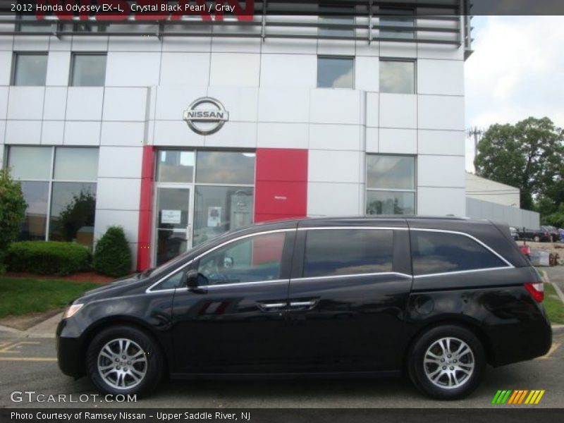 Crystal Black Pearl / Gray 2012 Honda Odyssey EX-L