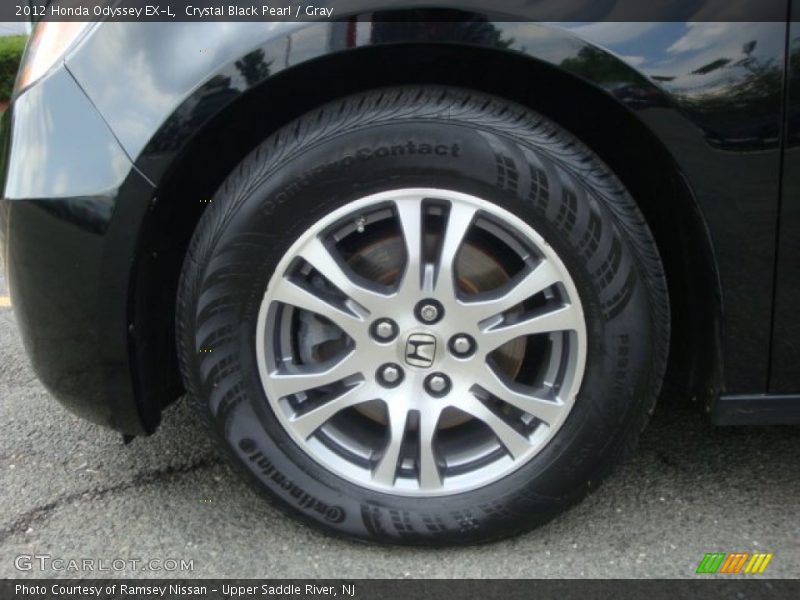 Crystal Black Pearl / Gray 2012 Honda Odyssey EX-L