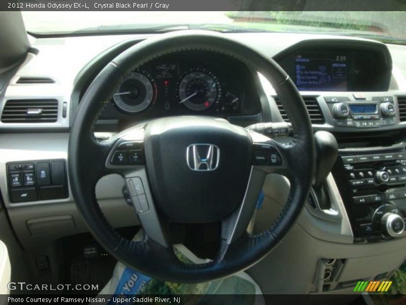 Crystal Black Pearl / Gray 2012 Honda Odyssey EX-L